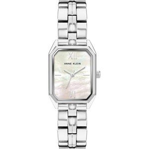 Anne Klein Women's Bracelet Watch Mother Of Pearl Dial With Silver Tone